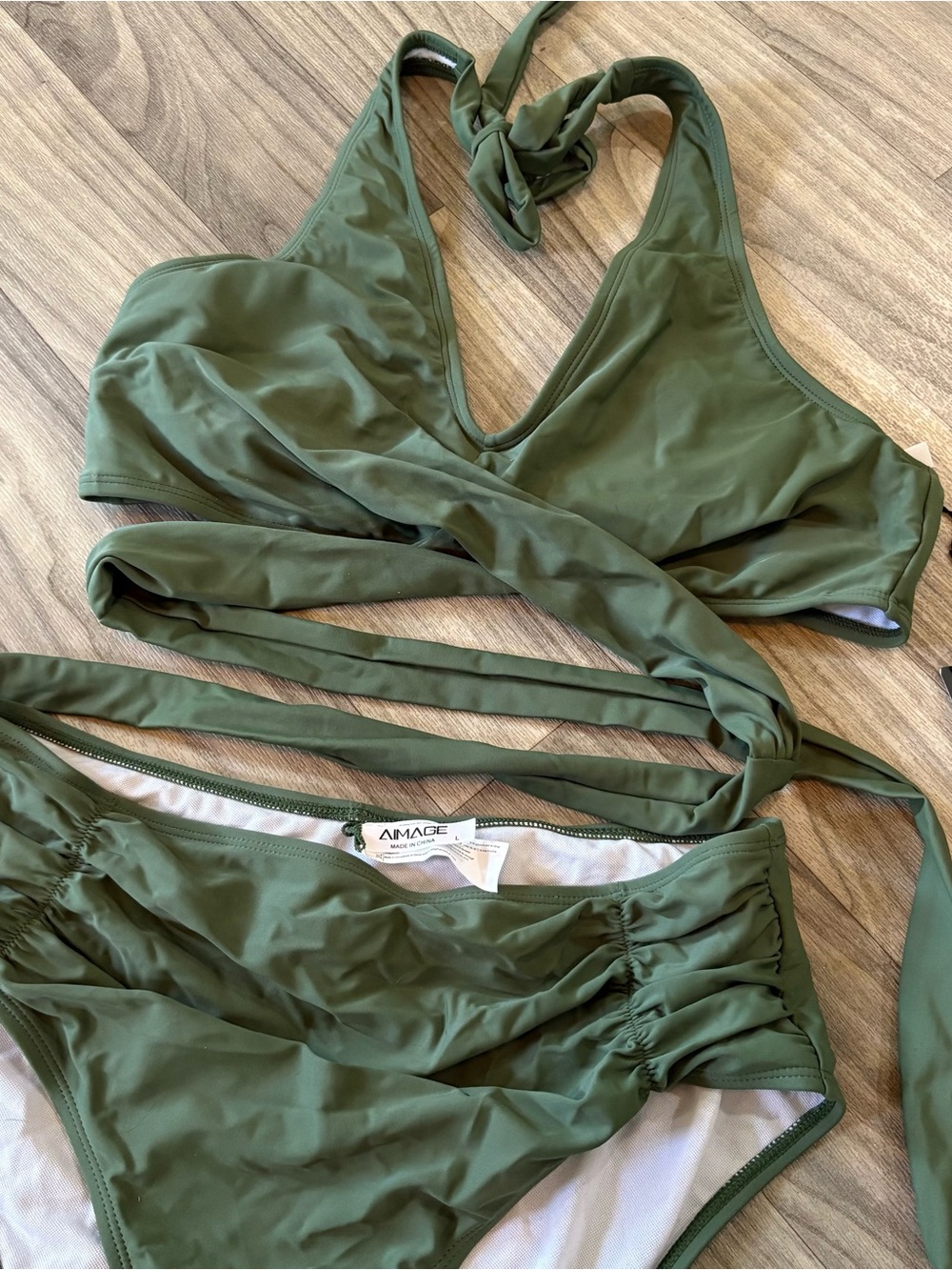 Olive Green Tie Bikini